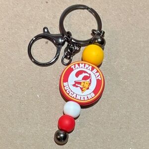 Silicone Bead Keychain - Tampa Bay Buccaneers